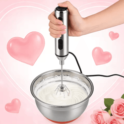 1-second mini whisk handheld milk frother & egg beater – one-press coffee mixer tool