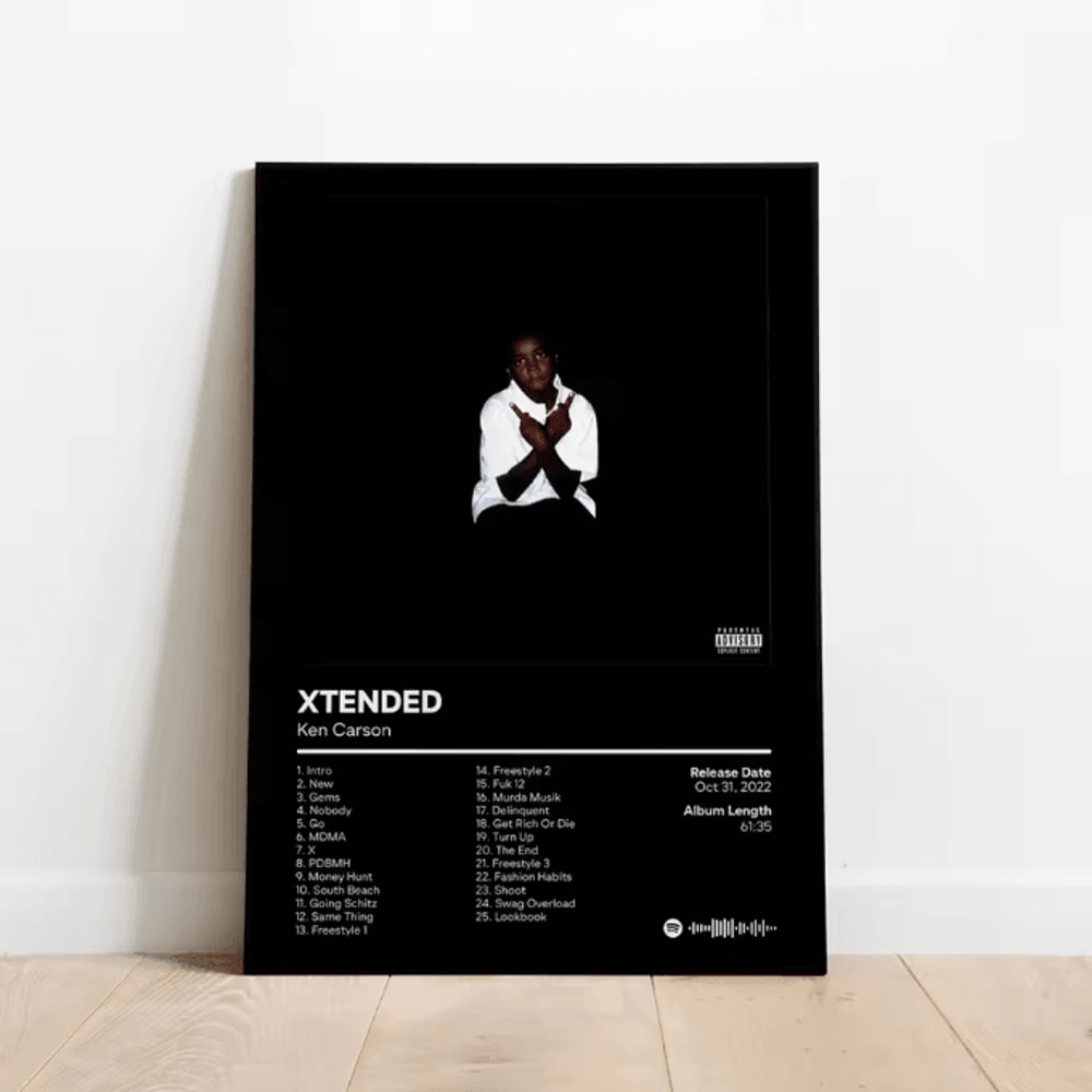 Ken Carson A Great Chaos Canvas Poster Hip Hop Album Cover Wall Art For Room Decor 5