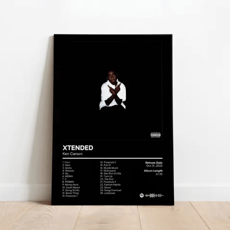 Ken Carson A Great Chaos Canvas Poster Hip Hop Album Cover Wall Art For Room Decor 5