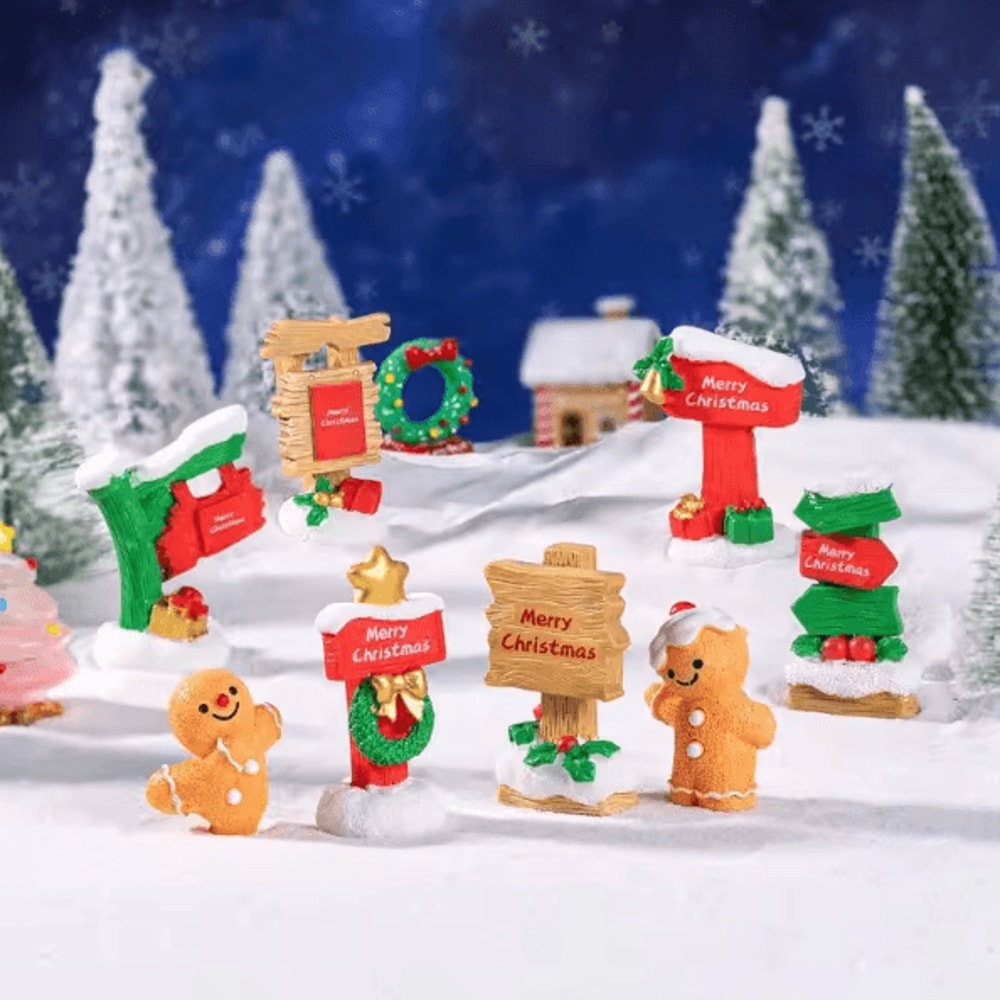 Resin Mini Road Sign Fairy Garden Decor DIY Micro Landscape Miniature Ornament 1