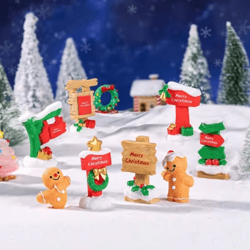 Resin Mini Road Sign Fairy Garden Decor DIY Micro Landscape Miniature Ornament 1