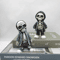 Cool Mini Skeleton Resin Figurine Spooky Skull Statue For Halloween Home Decor 3