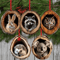 Acrylic Woodland Animal Tree Trunk Ornaments Cute Bunny Owl Hedgehog Christmas Hanging Decor 1