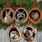 Acrylic Woodland Animal Tree Trunk Ornaments Cute Bunny Owl Hedgehog Christmas Hanging Decor 1