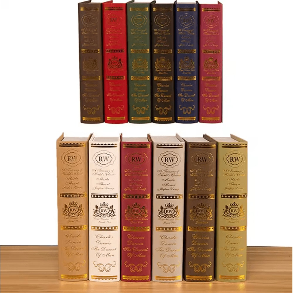 European Retro Fake Book Decor Vintage Simulation Book Model For Table Shelf Styling 1