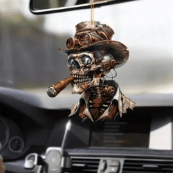 personalized acrylic halloween car pendant – spooky rearview mirror hanging decor