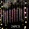 24PCS Acrylic Christmas Icicle Ornaments Realistic Hanging Tree Decorations For Winter Decor 8