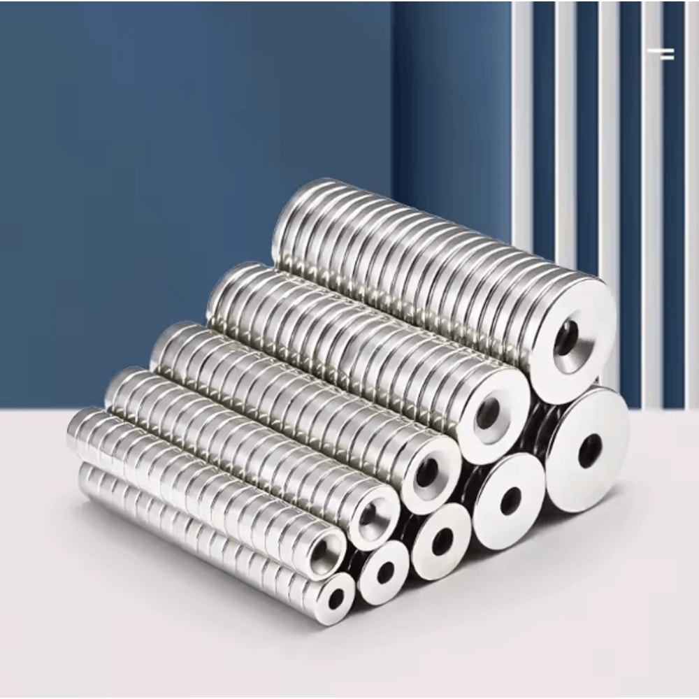 10PCS N52 Countersunk Neodymium Magnet Disc 30mm By 5mm With Screw Hole For HeavyDuty Mounting 0
