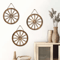 Vintage Rustic Wooden Wagon Wheel Wall Decor Old Western Farmhouse Hanging Cartwheel 2
