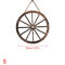 Vintage Rustic Wooden Wagon Wheel Wall Decor Old Western Farmhouse Hanging Cartwheel 5