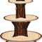 3Tier Wooden Cupcake Stand Rustic Farmhouse Dessert Display For Parties Baby Showers 0