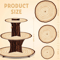 3Tier Wooden Cupcake Stand Rustic Farmhouse Dessert Display For Parties Baby Showers 2