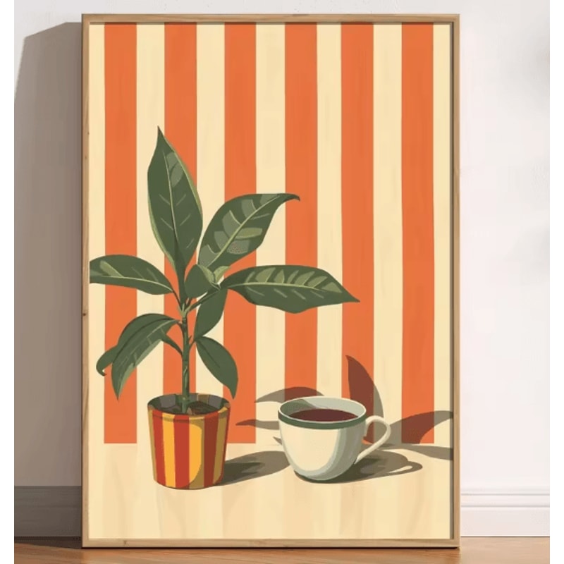 Retro Coffee Wall Art Print Minimalist Kitchen Poster For Coffee Lovers Cafe Decor 1