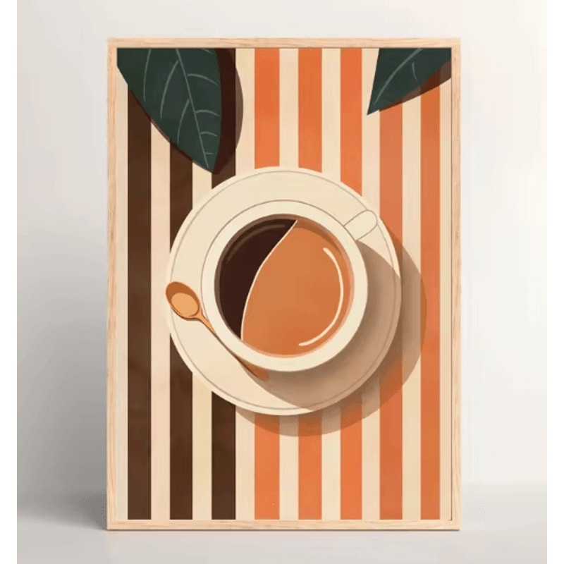 Retro Coffee Wall Art Print Minimalist Kitchen Poster For Coffee Lovers Cafe Decor 11