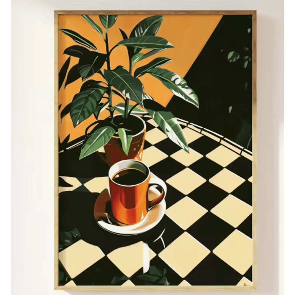 Retro Coffee Wall Art Print Minimalist Kitchen Poster For Coffee Lovers Cafe Decor 5