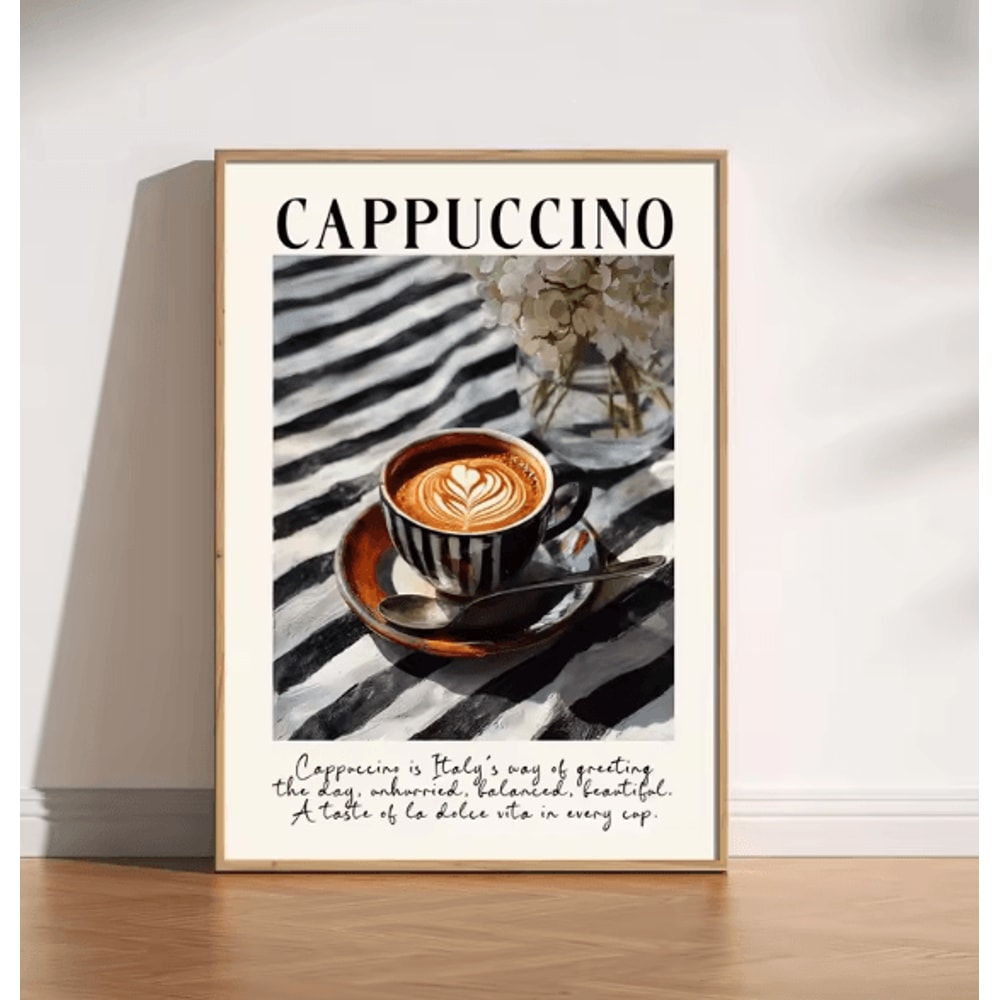 Retro Coffee Wall Art Print Minimalist Kitchen Poster For Coffee Lovers Cafe Decor 7