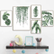 Nordic Green Botanical Canvas Wall Art Monstera Banana Leaf Minimalist Decor For Living Room Bed 0