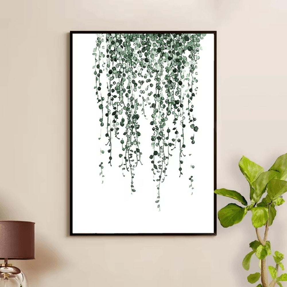 Nordic Green Botanical Canvas Wall Art Monstera Banana Leaf Minimalist Decor For Living Room Bed 2