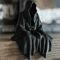 3D Printed Hooded Cloaked Statue Gothic Dark Aesthetic Figurine For Desk Shelf Decor 2