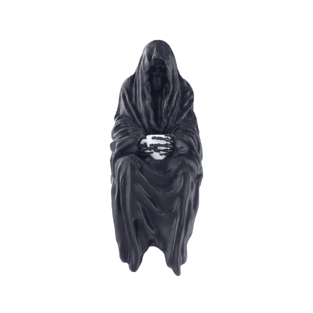 3D Printed Hooded Cloaked Statue Gothic Dark Aesthetic Figurine For Desk Shelf Decor 5