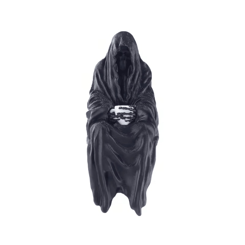 3D Printed Hooded Cloaked Statue Gothic Dark Aesthetic Figurine For Desk Shelf Decor 5