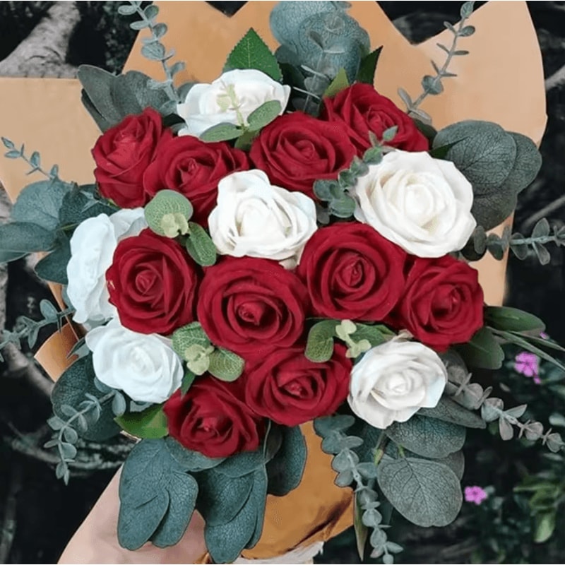 369PCS Artificial Eucalyptus Bouquet Realistic Fake Greenery For Home Wedding Vase Decor 3