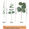 369PCS Artificial Eucalyptus Bouquet Realistic Fake Greenery For Home Wedding Vase Decor 4