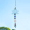 Metal Lotus Crystal Suncatcher Wind Chime Handmade Hanging Charm For Home Garden Decor 6