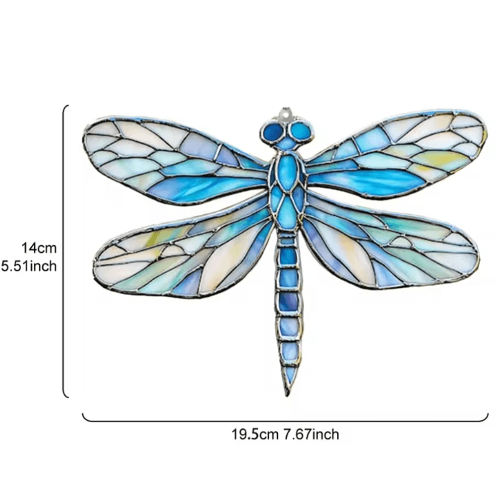 Colorful Acrylic Dragonfly Suncatcher Hanging Window Pendant For Home Garden Decor 5