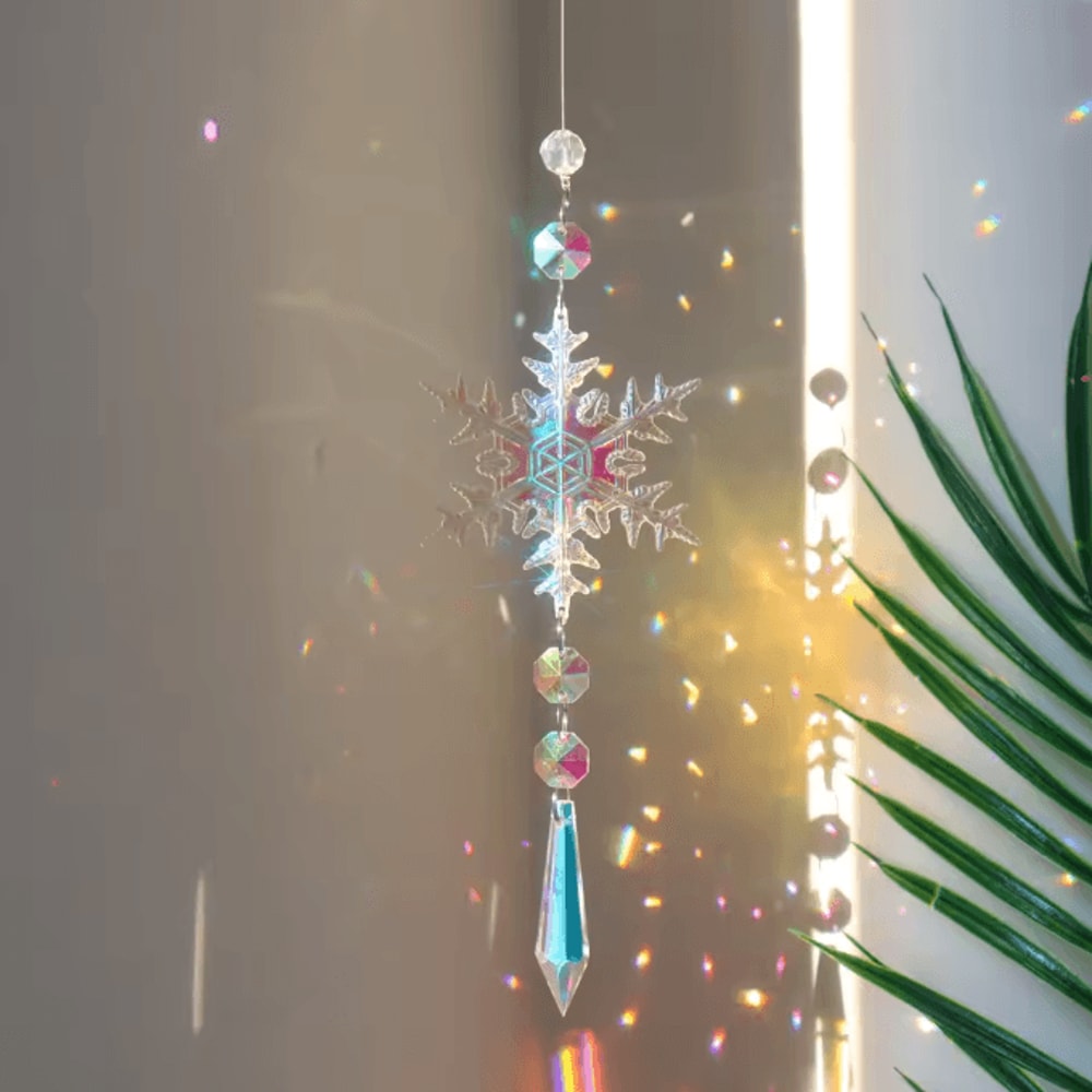 Crystal Suncatcher Wind Chime Rainbow Maker Hanging Decor For Window Garden 9