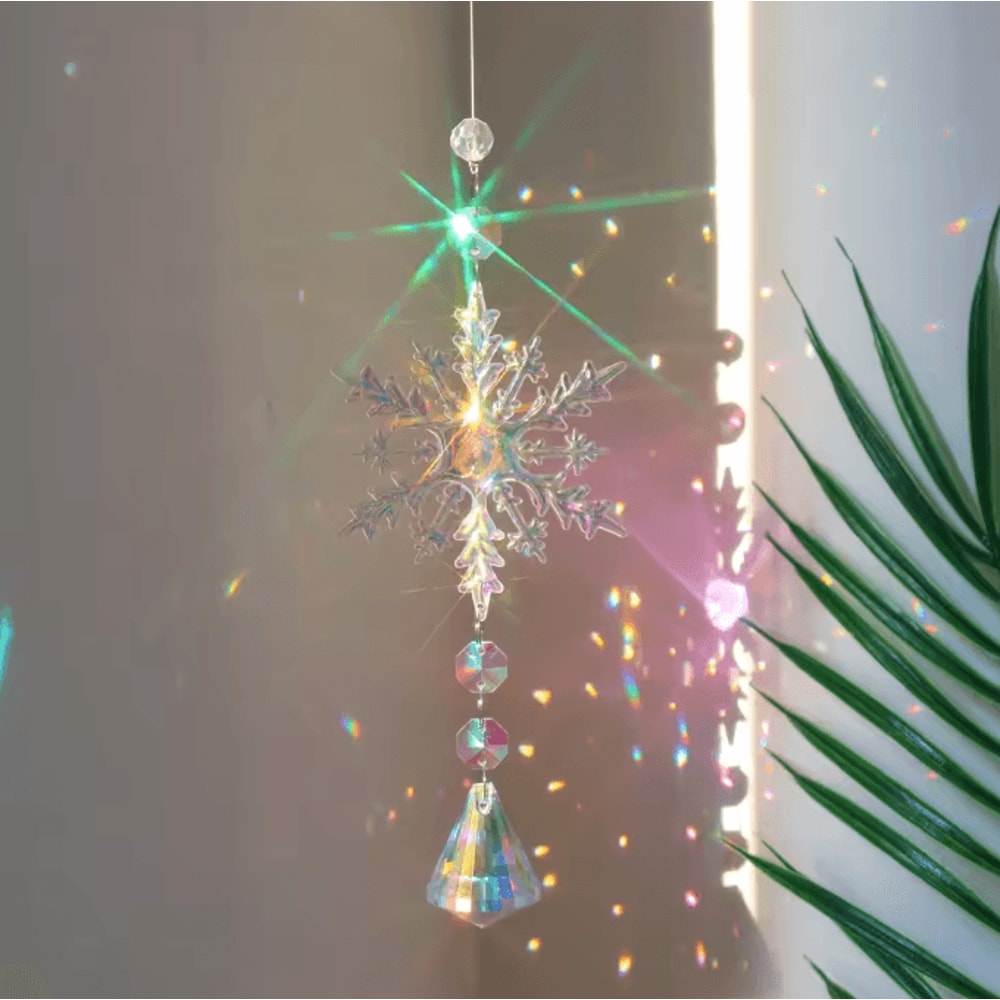 Crystal Suncatcher Wind Chime Rainbow Maker Hanging Decor For Window Garden 5