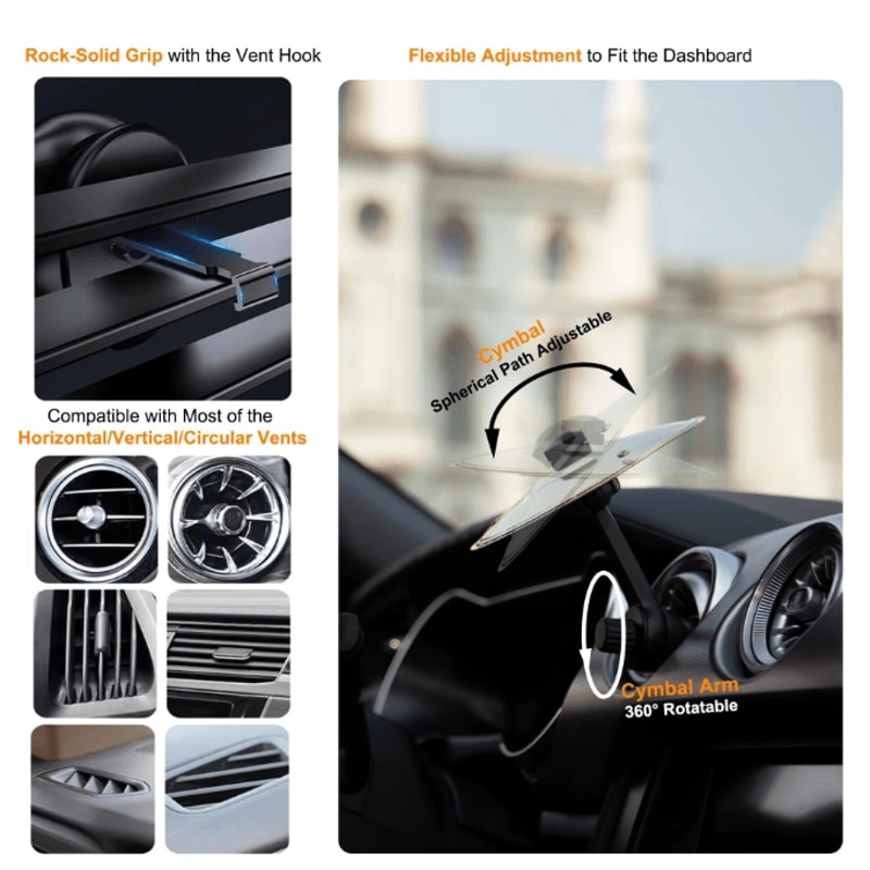 Mini Drum Cymbal Car Vent Ornament Funny Dashboard Musical Decor For Car Interior 4