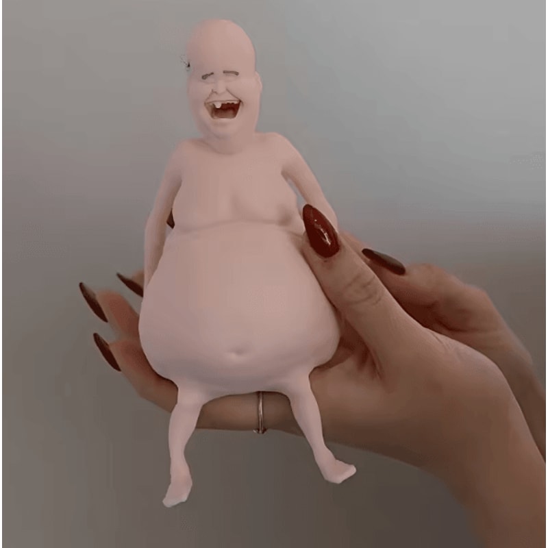 Funny Belly Doll Silicone Toy Quirky Squeeze Decor With Expressive Eyes For Home Party 0