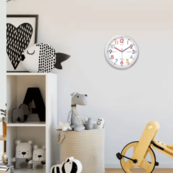 8-inch silent quartz wall clock – minimalist non-ticking decor for home & kitchen