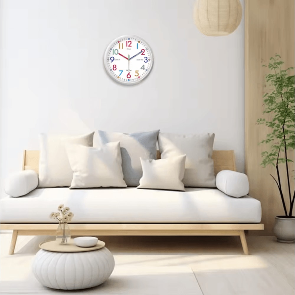 8Inch Silent Quartz Wall Clock Minimalist NonTicking Decor For Home Kitchen 1