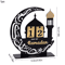 Black Gold Acrylic Ramadan Countdown Calendar Eid Mubarak Table Decor With Replaceable Numbers 8