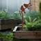 Rusty Metal Bird Garden Stake NatureInspired Outdoor Yard Art For Lawn Garden Decor 0