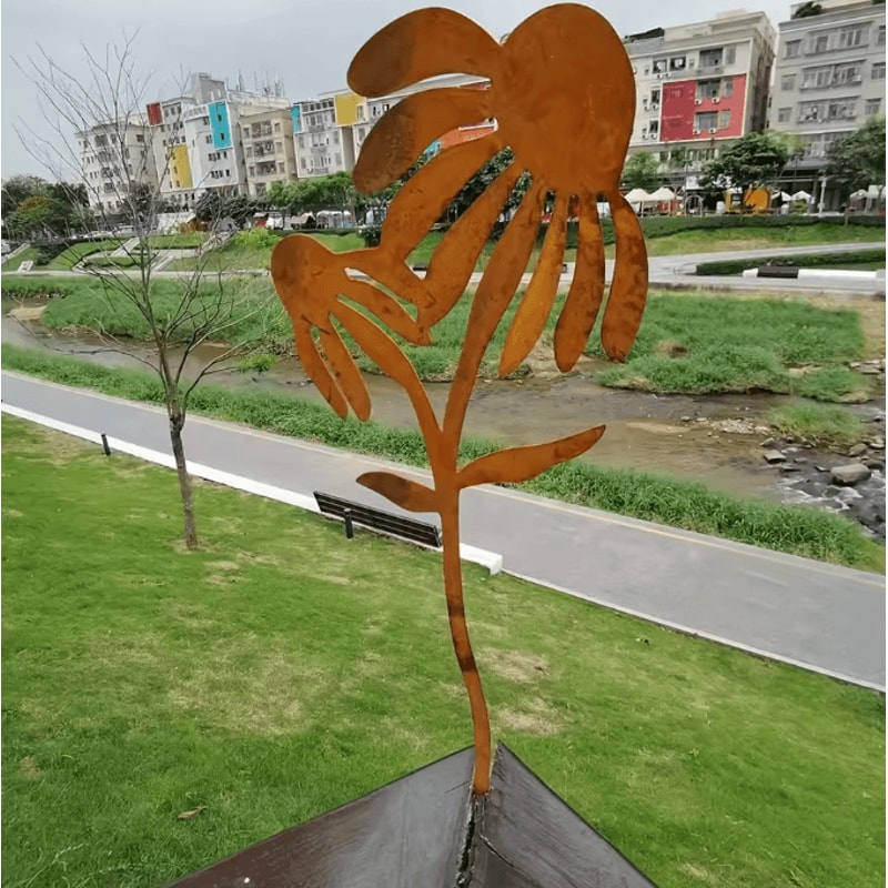 Rustic Metal Rabbit Garden Stake Adorable Bunny Silhouette Outdoor Yard Art For Farmhouse Decor 2