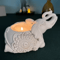 Lucky Elephant Tealight Candle Holder Animal Sculpture Decor With Raised Trunk For Home Gifting 6