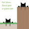 Black Metal Peeping Cat Garden Stake Whimsical Silhouette Yard Decor 3