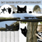 Black Metal Peeping Cat Garden Stake Whimsical Silhouette Yard Decor 4