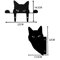 Black Metal Peeping Cat Garden Stake Whimsical Silhouette Yard Decor 5
