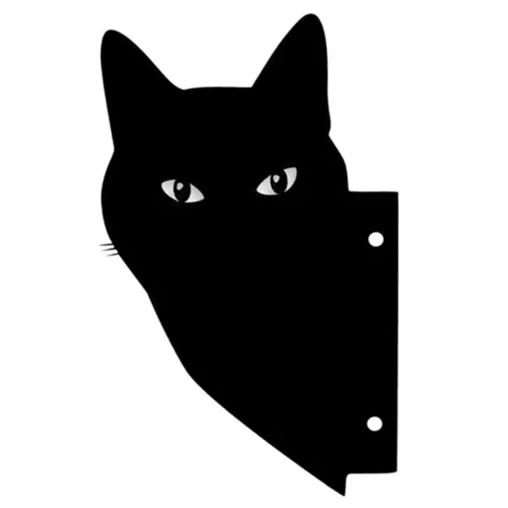 Black Metal Peeping Cat Garden Stake Whimsical Silhouette Yard Decor 6