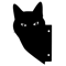 Black Metal Peeping Cat Garden Stake Whimsical Silhouette Yard Decor 6
