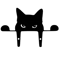 Black Metal Peeping Cat Garden Stake Whimsical Silhouette Yard Decor 7