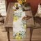 Green Eucalyptus Lemon Linen Table Runner Botanical Dining Seasonal Decor 3