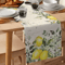 Green Eucalyptus Lemon Linen Table Runner Botanical Dining Seasonal Decor 4