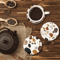 6Piece Wooden Coaster Set Stone Pattern Insulated Drink Mats 2