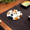 6Piece Wooden Coaster Set Stone Pattern Insulated Drink Mats 3