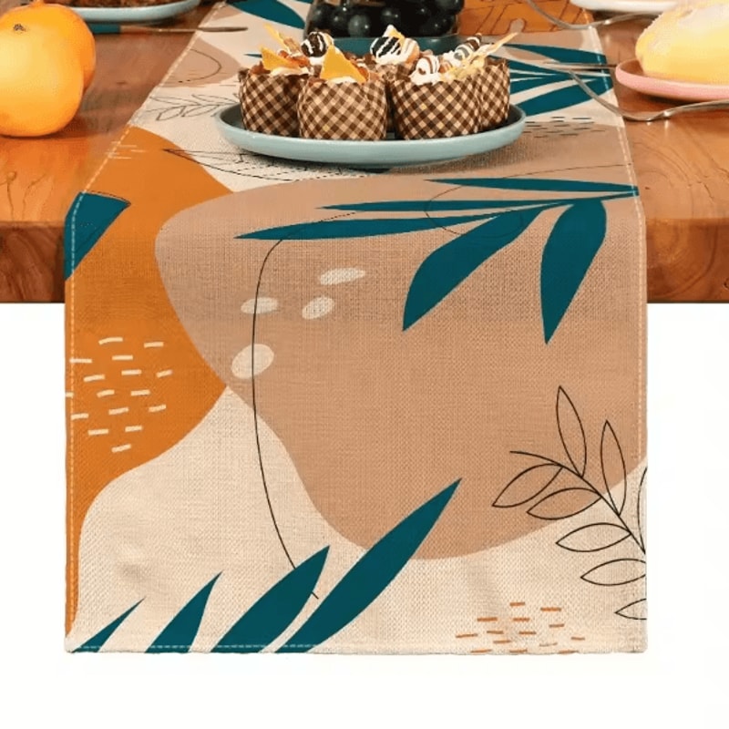 Boho Table RunnerBoho Plant Linen Table Runner 13 By 72 Inch Farmhouse Dining Decor 1